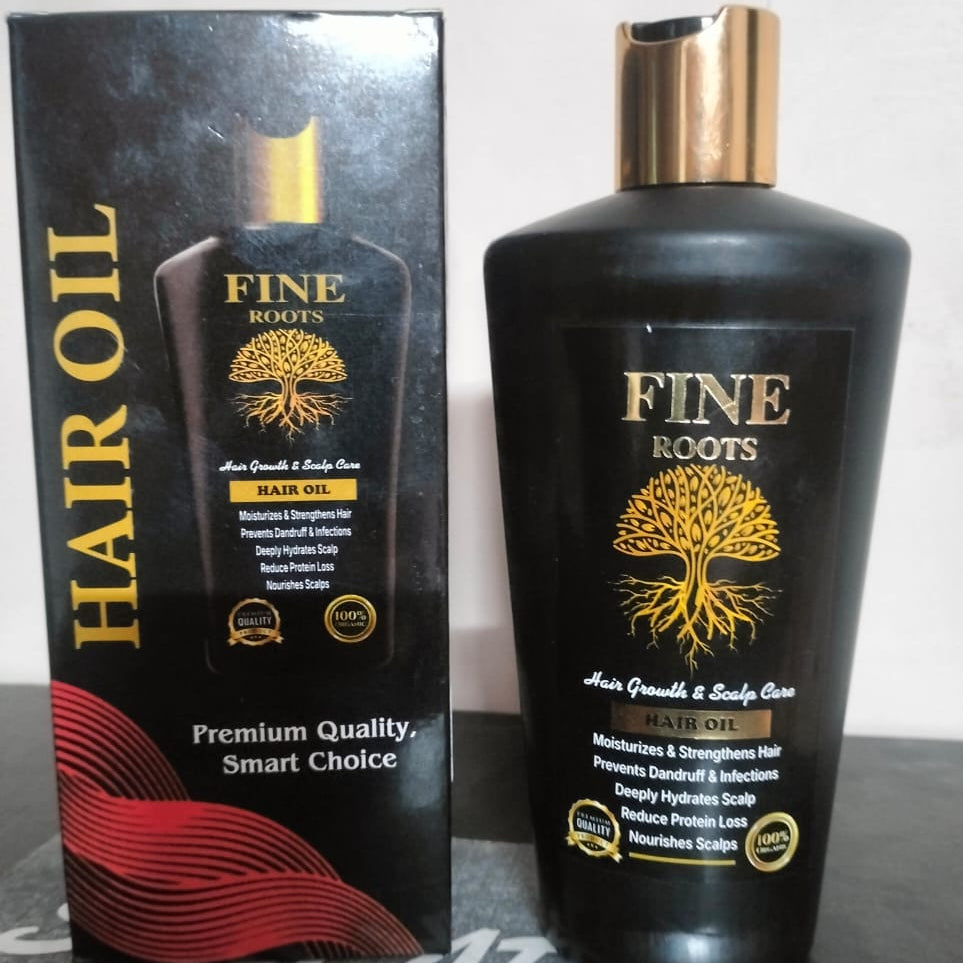 Fine Roots Hair Oil Providing Gentle Care Nourishing Formula Strengthening  Healthy Scalp Support And Everyday Use