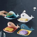 Whale Fish Shaped Soap Holder for Bathroom |  Wall Mounted Soap Bar, Holder Rack for Shower Wall, Kitchen, Bathroom - random color(1 PC)