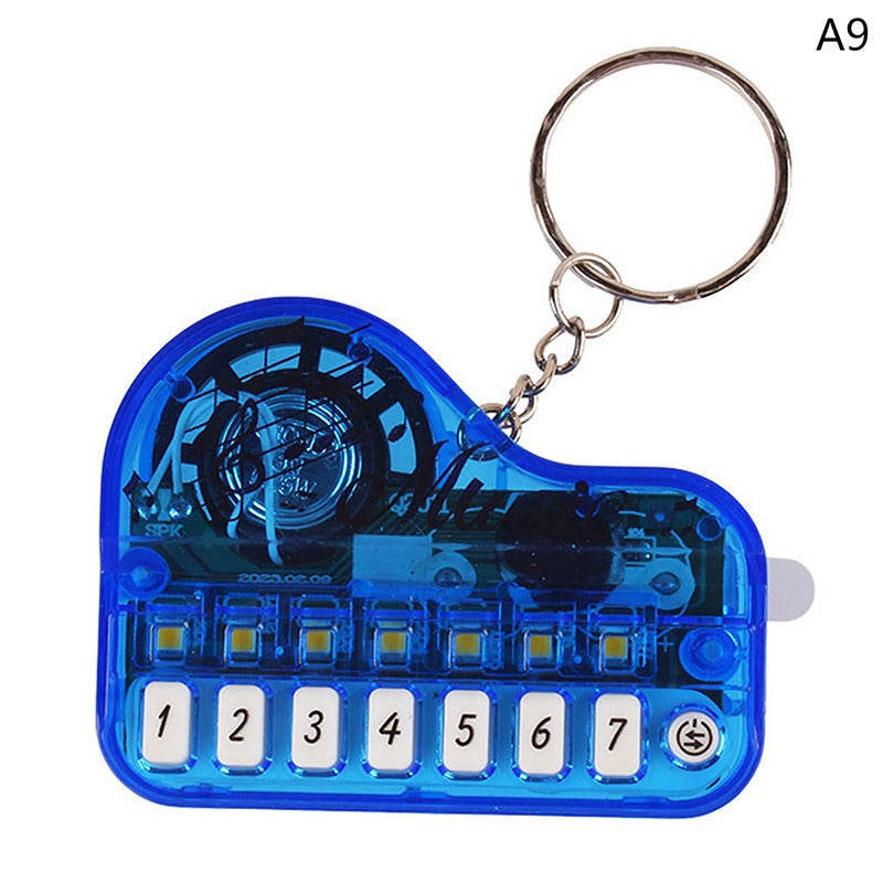 Portable Mini Piano Keychain Musical Toy - 8 Key Electronic Synthesizer Bag Charm, Interactive Birthday Gift & Party Favor - Random Colors
