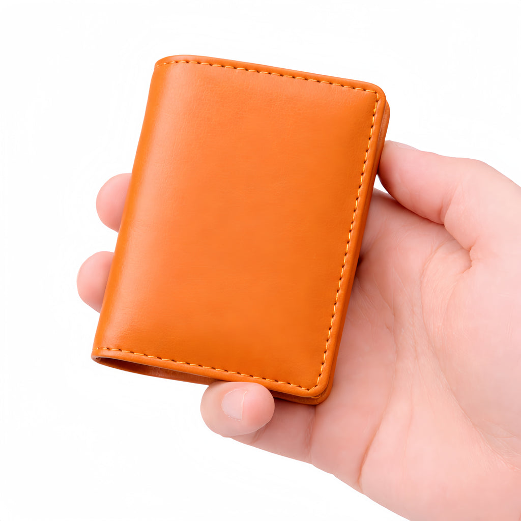 WAGLOK Korean Style Compact PU Leather Wallet for Men & Women – Slim Short Card Holder with Cash Compartment