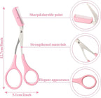 Eyebrow Scissors with Comb | Precision Cutting Scissors for Eyebrow Shaping & Grooming (Random Colour)
