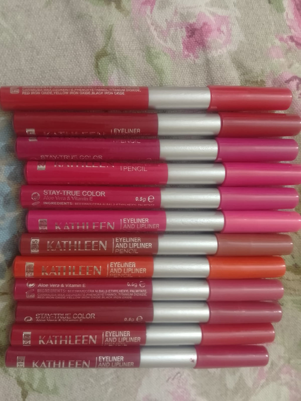 Kathleen High Pigmented Lip Pencil – Smooth Creamy Texture | Multicolor Shades | Pack of 6 & 12