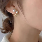 ZVT-167 Korean Pearl Circle Earrings – Elegant Fashion Jewellery, Stylish Accessory for Women