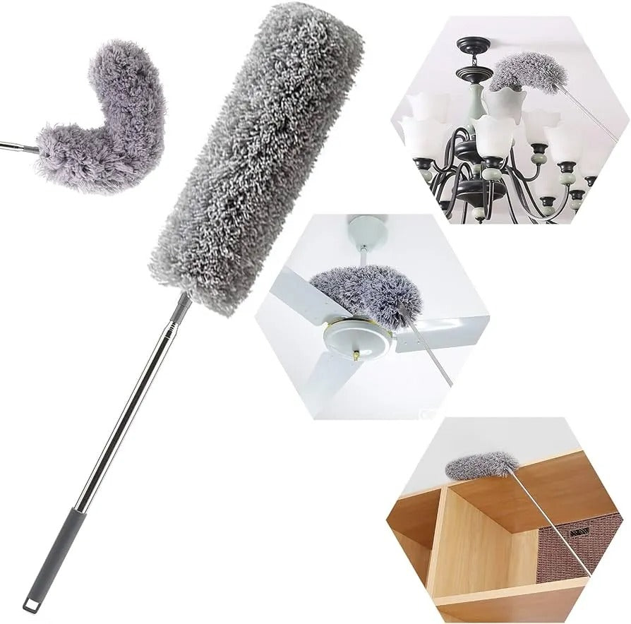 Microfiber Duster for Cleaning with Telescoping Extension Pole