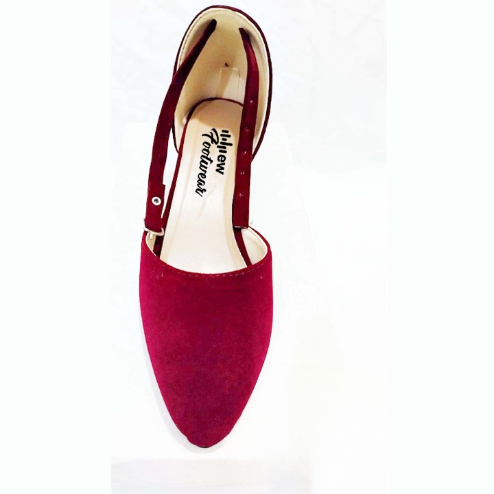 Stylish Velvet Heel Pump Shoes for Ladies – 2 Inch Elegant Party Wear Heels with box