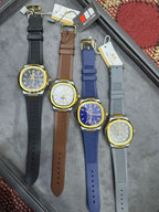 Matturi Fashion Luxury Sports Wristwatch Gold Plated Case Silicone Rubber Strap Non Waterproof Without Box