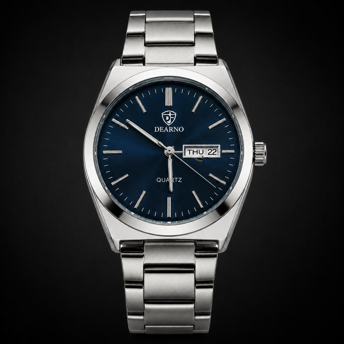Dearno Premium Quartz Men's Watch Day And Date Display - Timepiece Designed For Wristwear And Daily Timekeeping Routine