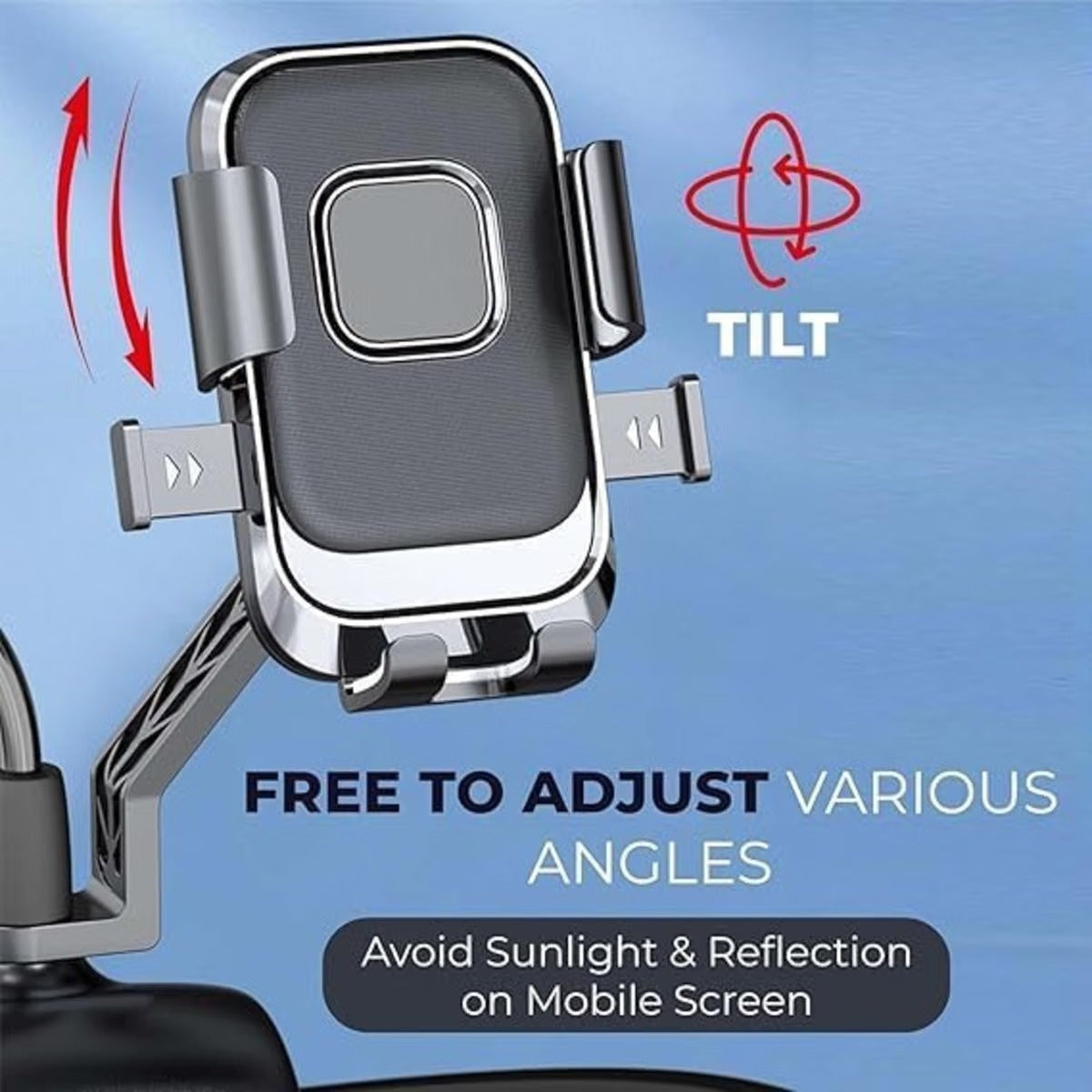 Fly Bike Metal Universal Holder – Durable Handlebar Mount for Phones & Devices, Secure Grip for Cycling