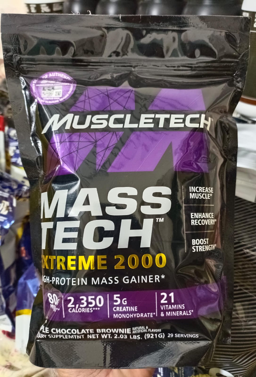 MuscleTech Mass-Tech Extreme 2000 – High-Protein Mass Gainer Supplement for Muscle Growth, Strength & Lean Mass Development - 2lbs