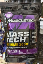 MuscleTech Mass-Tech Extreme 2000 – High-Protein Mass Gainer Supplement for Muscle Growth, Strength & Lean Mass Development - 2lbs