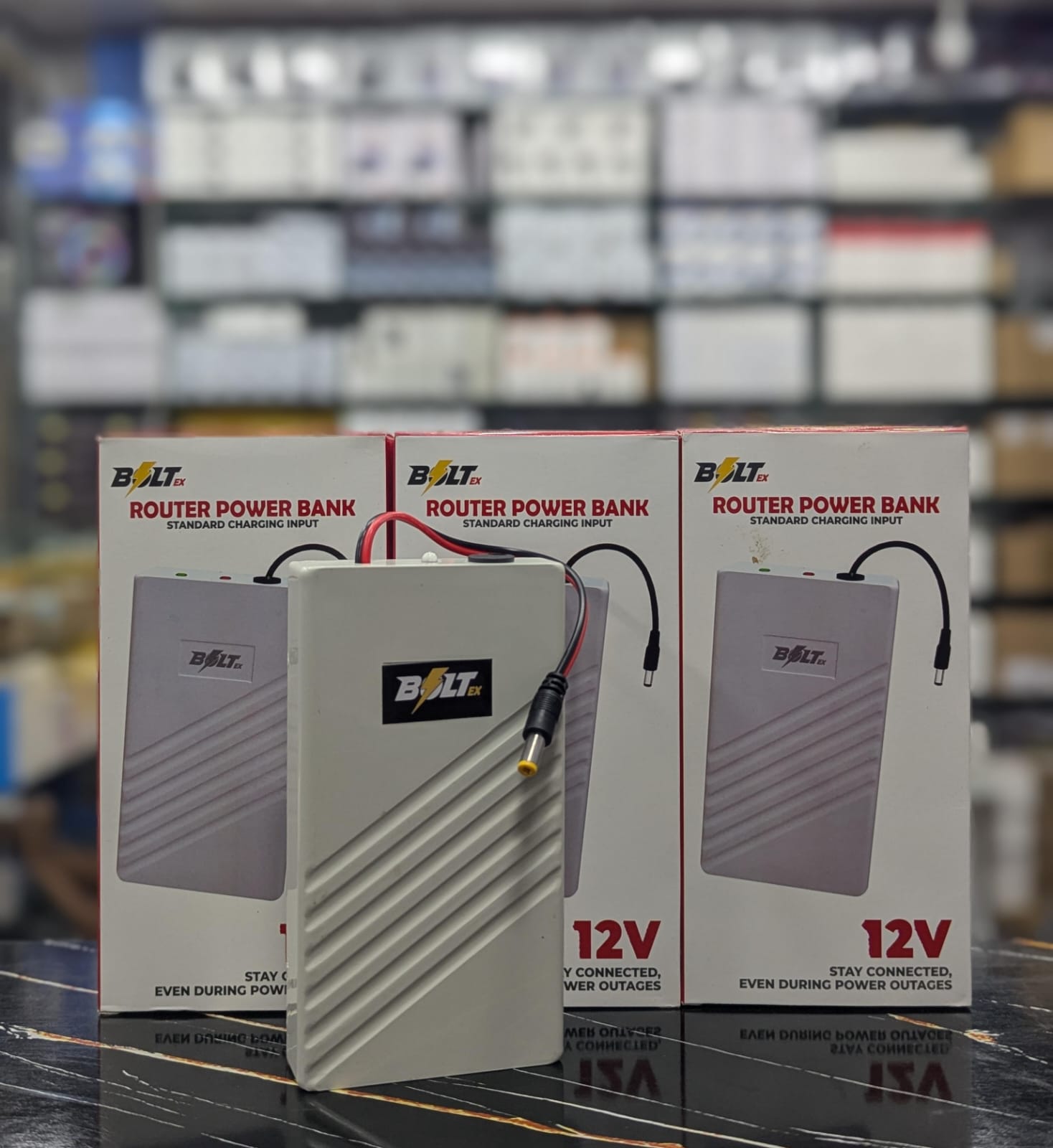 Bolt/ex 12V Router Power Bank – High-Performance UPS for Non-Stop Internet (3-4 Hours Backup) - 20000Mah Battery