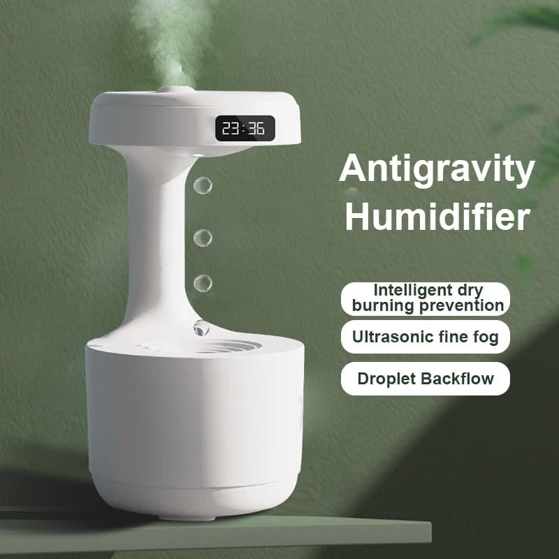 Smooth Sailing Antigravity Humidifier With Ultra-Quiet Performance, Water Drop Light Effects (Random Color)