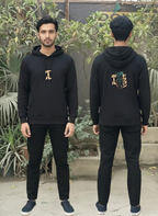 Premium Urban Streetwear Anime Edition: Heavyweight Graphic Hoodie Set with Japanese Calligraphy Detailing