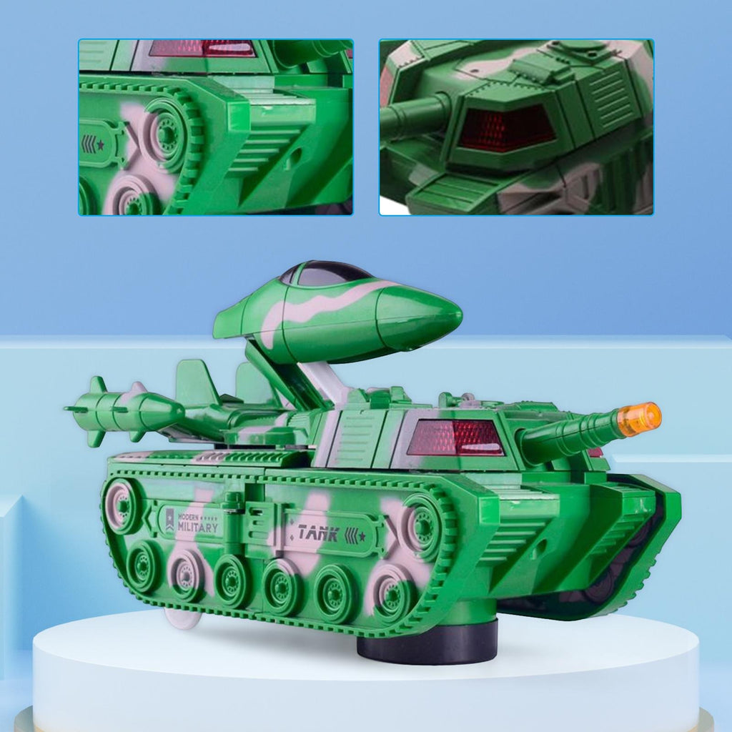 2‑in‑1 Military Aircraft & Tank Toy | Transformable Fighter Jet & Tank | Durable & Safe for Kids (random colour)