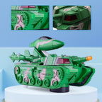 2‑in‑1 Military Aircraft & Tank Toy | Transformable Fighter Jet & Tank | Durable & Safe for Kids (random colour)