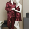 Premium Nighty Suit Satin Silk Couple Pajama Set – Luxurious Matching Night Wear for Men & Women (3 Pcs) | SKU: DC-C005