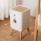 Royal's 8L Modern Nordic Trash Bin with Push Mechanism & Elevated Legs