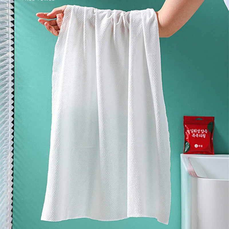 1 PCs of Compressed Bath Towels Disposable Face Towels Large Magical Towel Portable Travel Strong Water Absorption Large Travel Hotel Towels Size 70 X 140 cm