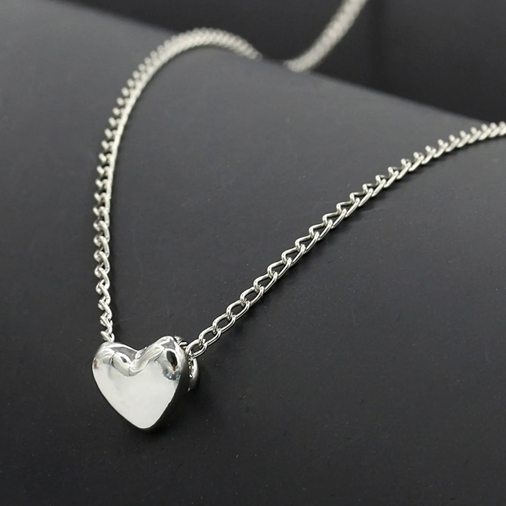 Stainless Steel Heart Shape Necklace |  Love Heart Pendant Necklace | Girls &amp; Women Fashion