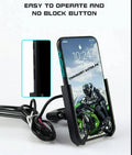 Motorcycle Mobile Holder With Charger Aluminium Body Durable And Convenient