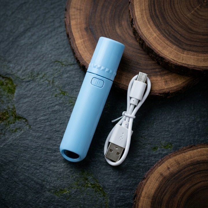 Mini USB-C Rechargeable LED Flashlight – Super Bright Pocket Torch with Telescopic Zoom