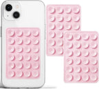 Double Side Silicone Suction Pad Phone Holder – Self-Adhesive Square Rubber Grip Pad for All Mobiles & Tablets