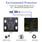 Smart Wireless Bluetooth Digital Weight Scale – Max 180kg, Precision D=50g, Body Weight Monitoring