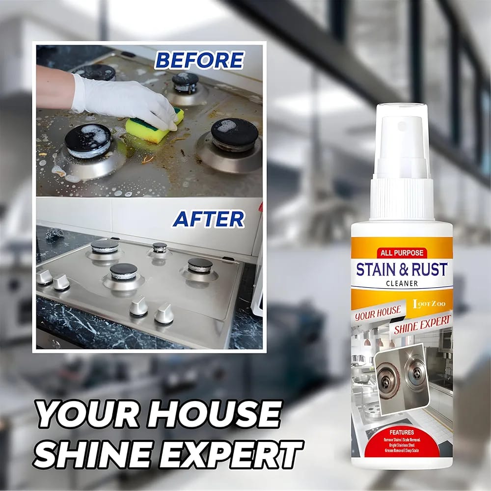All Purpose Stain & Rust Cleaner – Powerful Multi-Surface Rust Remover with 100% Guaranteed Results - 30ML