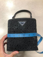 Luxury Rhinestone Mini Handbag for Women (8 × 7 Inches) – Stylish Sparkling Party Purse | Elegant Top Handle Bag for Weddings & Events (without box)