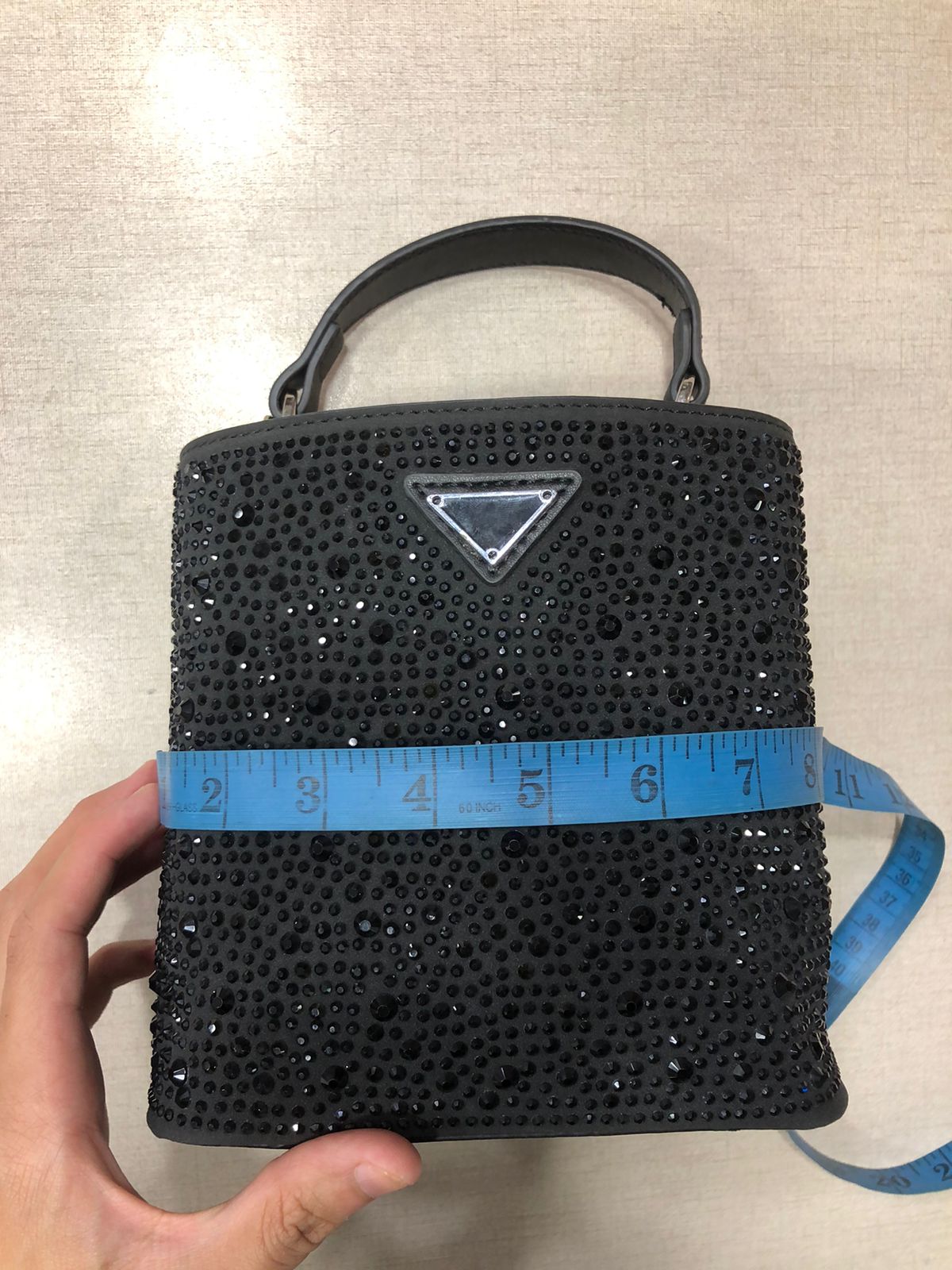 Luxury Rhinestone Mini Handbag for Women (8 × 7 Inches) – Stylish Sparkling Party Purse | Elegant Top Handle Bag for Weddings & Events (without box)