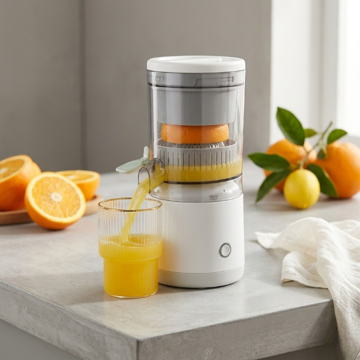 Portable USB Rechargeable Citrus Juicer – Automatic Wireless Orange Juicer Extractor