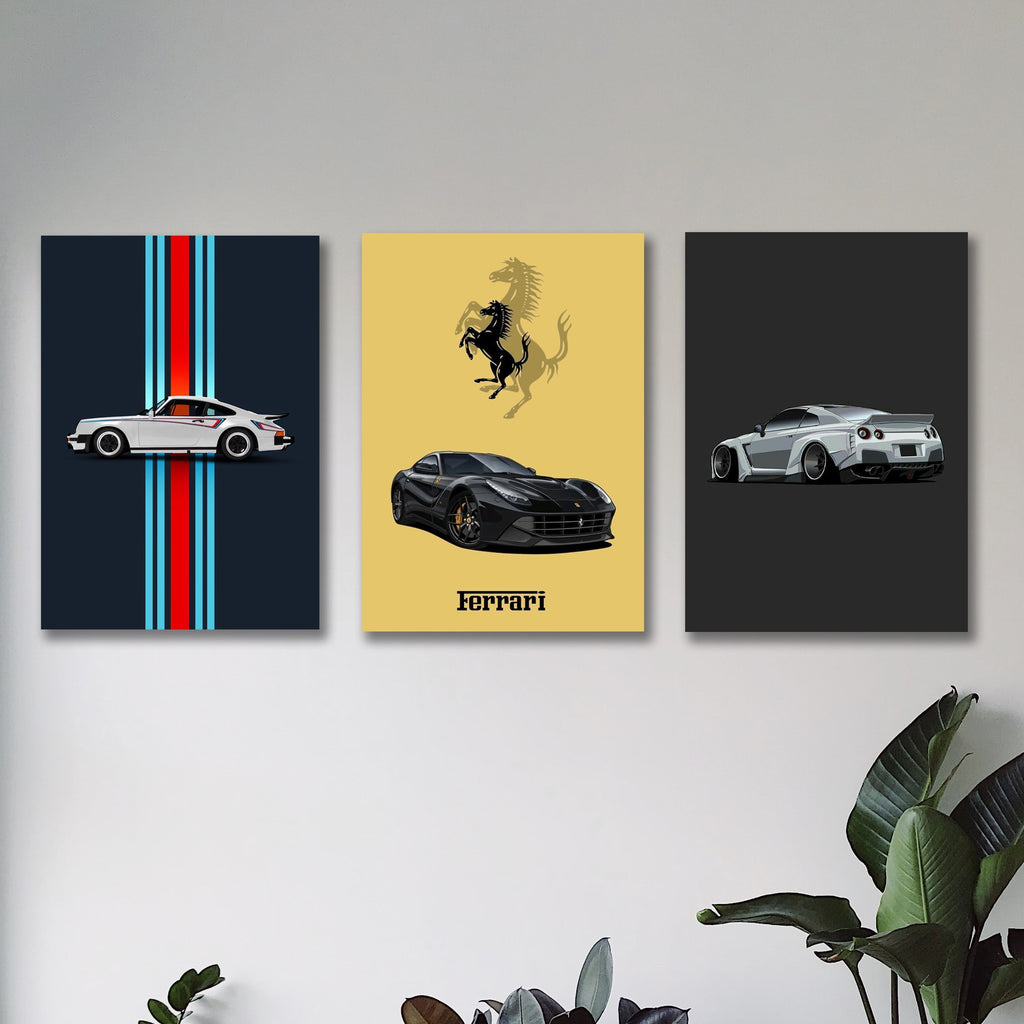 Set of 3 Premium Wall Art Photo Tiles – Modern Home Decor Sets