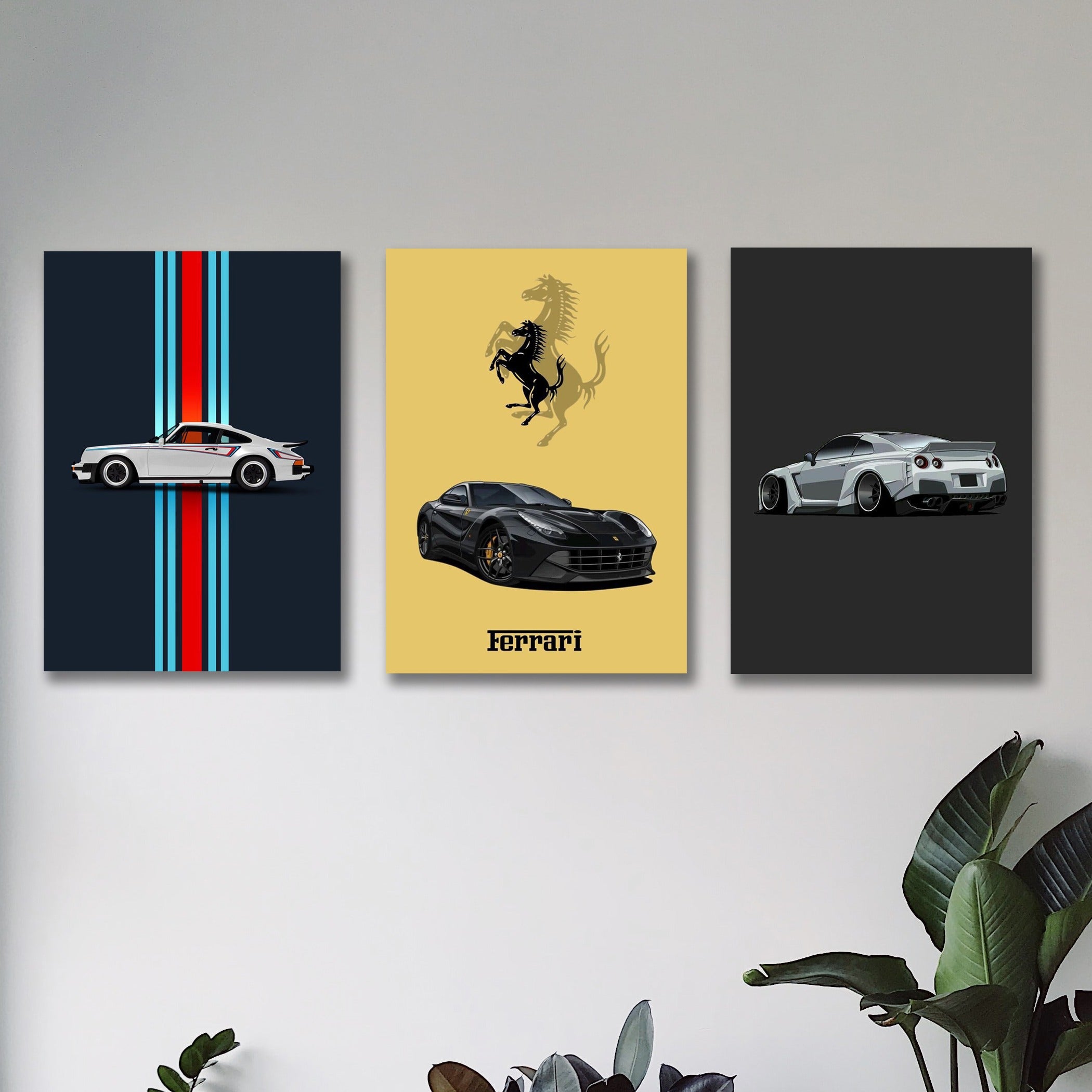 Set of 3 Premium Wall Art Photo Tiles – Modern Home Decor Sets