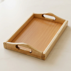 Wooden Serving Tray – Natural Wood Multipurpose Serving Tray – Premium Quality