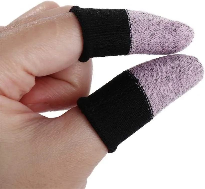 Double Color Gaming Thumb Sleeves Pair – Anti-Sweat Touch Control Finger Gloves for Mobile Gamers