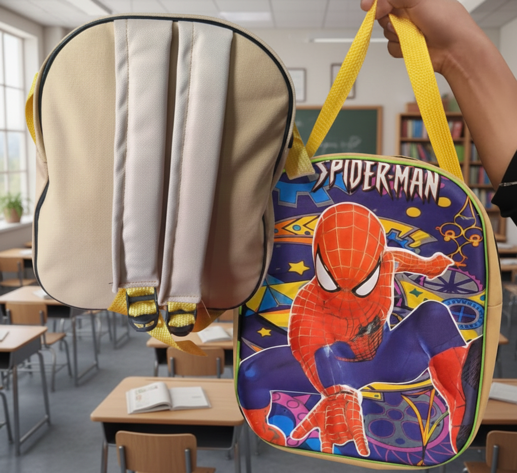 Spider-Man Kids School Bag – 12-Inch Cartoon Backpack for Boys | Nursery & Preschool Lightweight School Pack