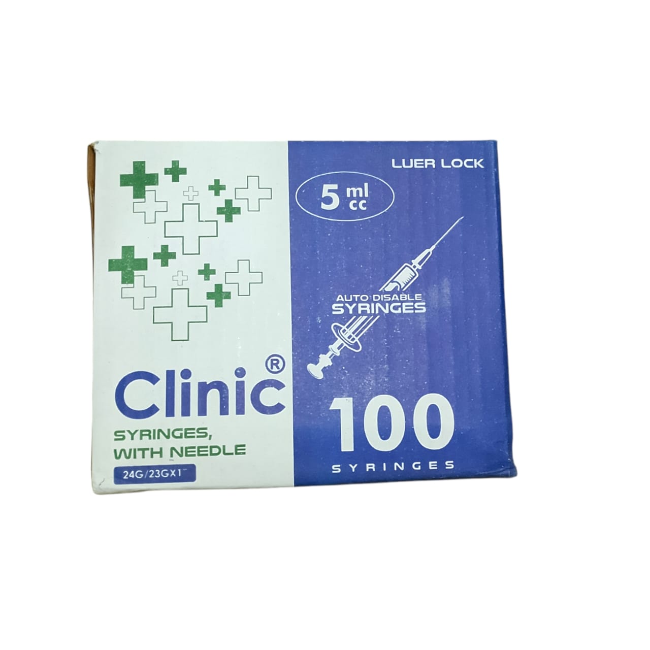 Clinic Luer Lock Auto Disable Syringes With Needle – Pack Of 100 Sterile Medical Disposable Syringes For Safe Injections