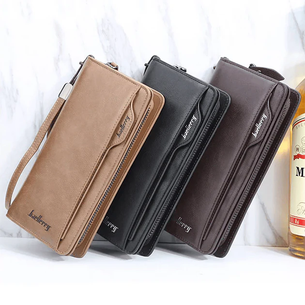 Balebaily Long Wallet for Men & Women with Zipper Pocket 15 Card Slots and Photo Window