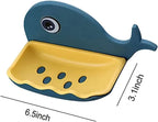Fish-Shaped Double-Layer Adhesive Waterproof Soap Bar Holder Stand Rack For Bathroom, Shower, And Kitchen Walls (Pieces 1)( random color)