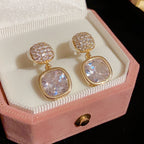 ZJE-163 Korean Zircon Crystal Earrings – Elegant Design, Stylish Fashion Jewellery for Women