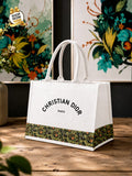 Stylish Canvas Tote Bags Collection Set Featuring Five Distinct Colors And Elegant Typography For Modern Fashion