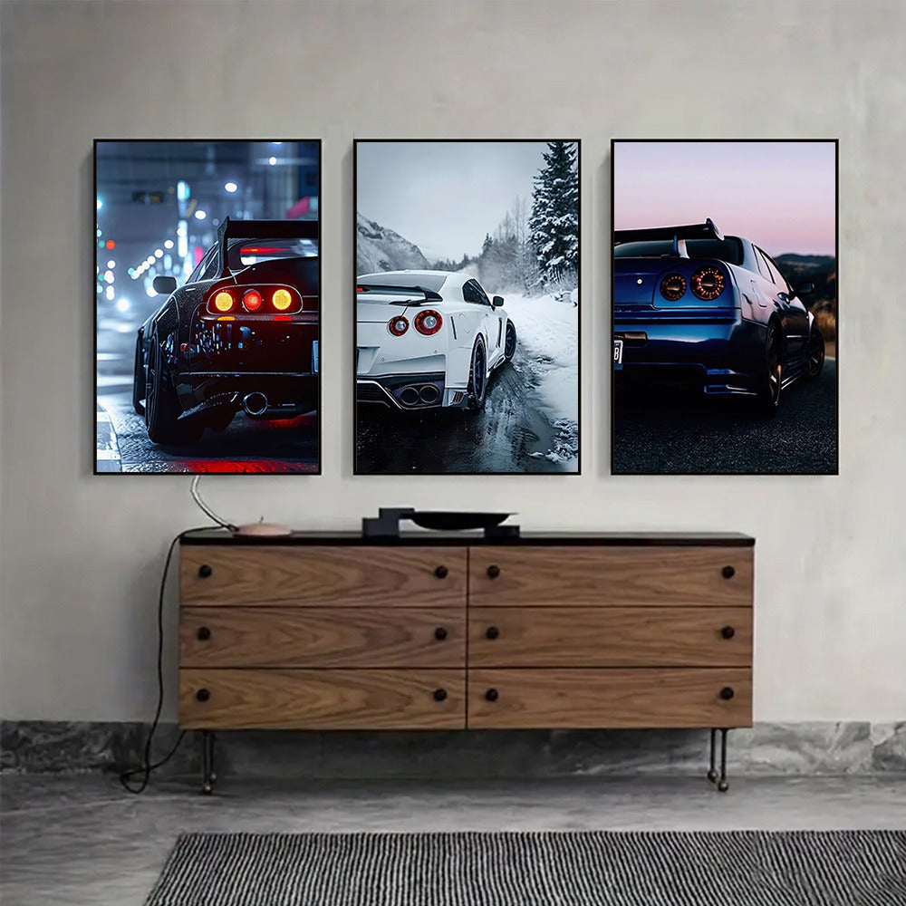 Set of 3 Premium Wall Art Photo Tiles – Modern Home Decor Sets 8x11