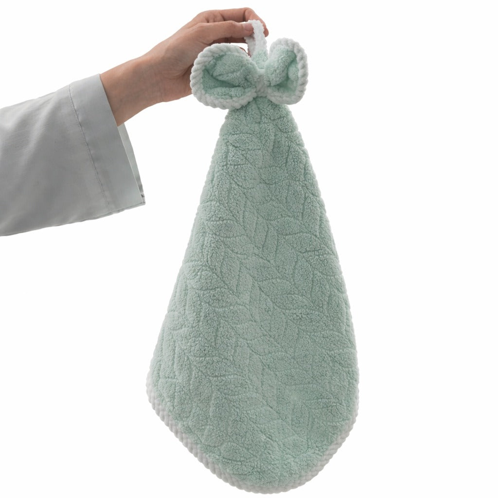 Royal Bow Hanging Napkin Towel – Super Absorbent Microfiber Hand Towel with Loop