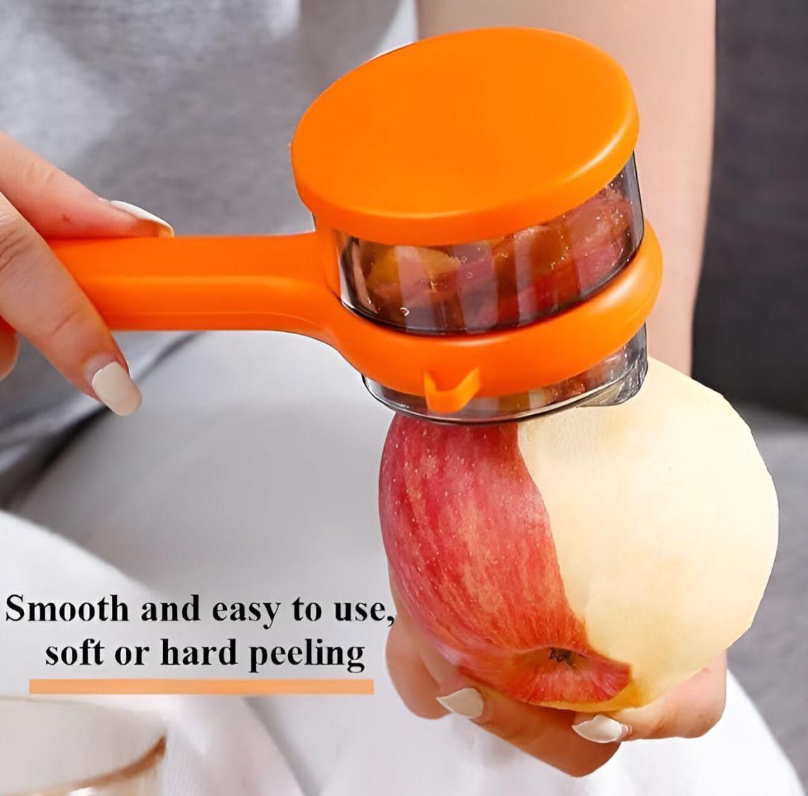 Multi‑Functional Vegetable & Fruit Peeler | With Integrated Storage Container | Easy Kitchen Tool - 7 inches (Random Colour)