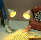 Mini Book Light with Clip – Portable LED Reading Lamp, Travel Bedroom Night Light, Eye Protection (Random Color)