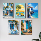 Set of 5 Premium Wall Art Photo Tiles – Modern Home Decor Sets 8x11