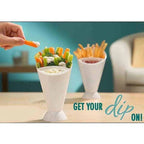 French Fries Cup potato Fries Holder with ketchup Holder for Sauce (Random Color )