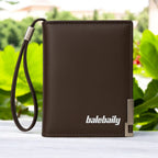 Balebaily Compact Short Wallet – Multi Card Holder with Money Clip & Coin Pocket for Men & Women