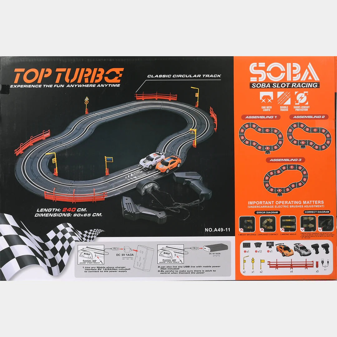 Soba Top Turbo: Professional 1:43 Scale High-Speed Slot Car Racing Championship Set