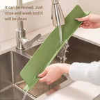 Reusable Silicone Sink Splash Guard – 14 Inch Splashproof Countertop Water Barrier With suction (Random Color)
